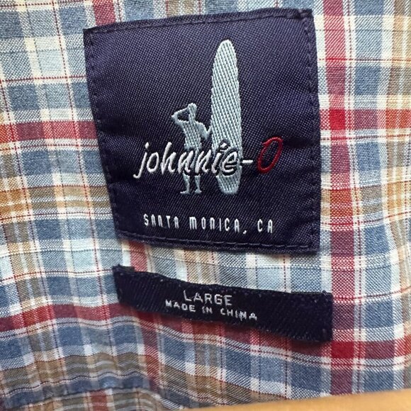 Johnnie-O‎ Shirt Men's Plaid Long Sleeve Button-Up Casual Size Large - Picture 9 of 10